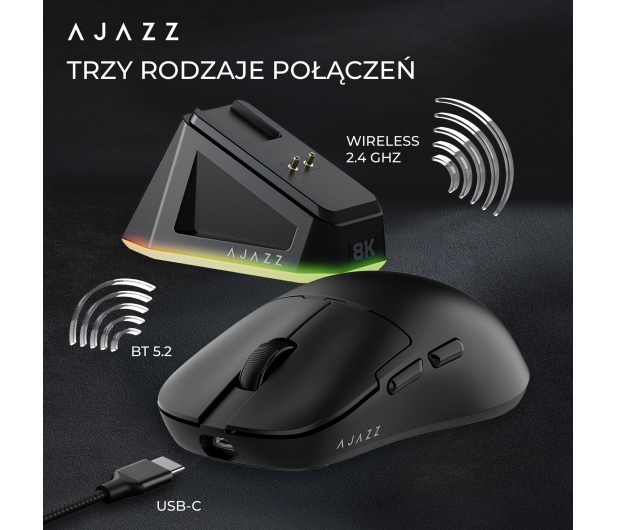 Ajazz AJ159PRO 3395-8K ze stacją dokującą czarna - 1536397 - zdjęcie 9